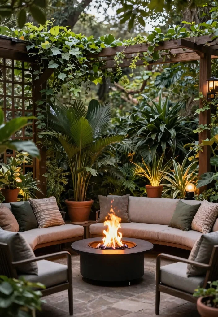 10 Aesthetic Fire Pit Decorating Ideas for Your Sanctuary 10. Natural Privacy Screens 0