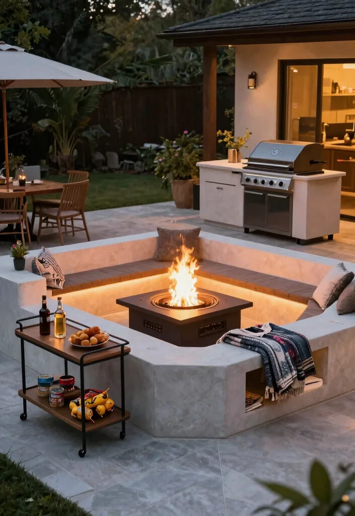 10 Aesthetic Fire Pit Decorating Ideas for Your Sanctuary 9. Incorporate Functional Features 0