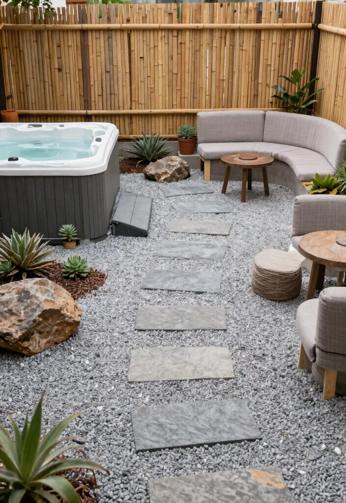10 Best Coleman Hot Tub Ideas to Make It Look Luxury 4. Zen Garden Retreat 0