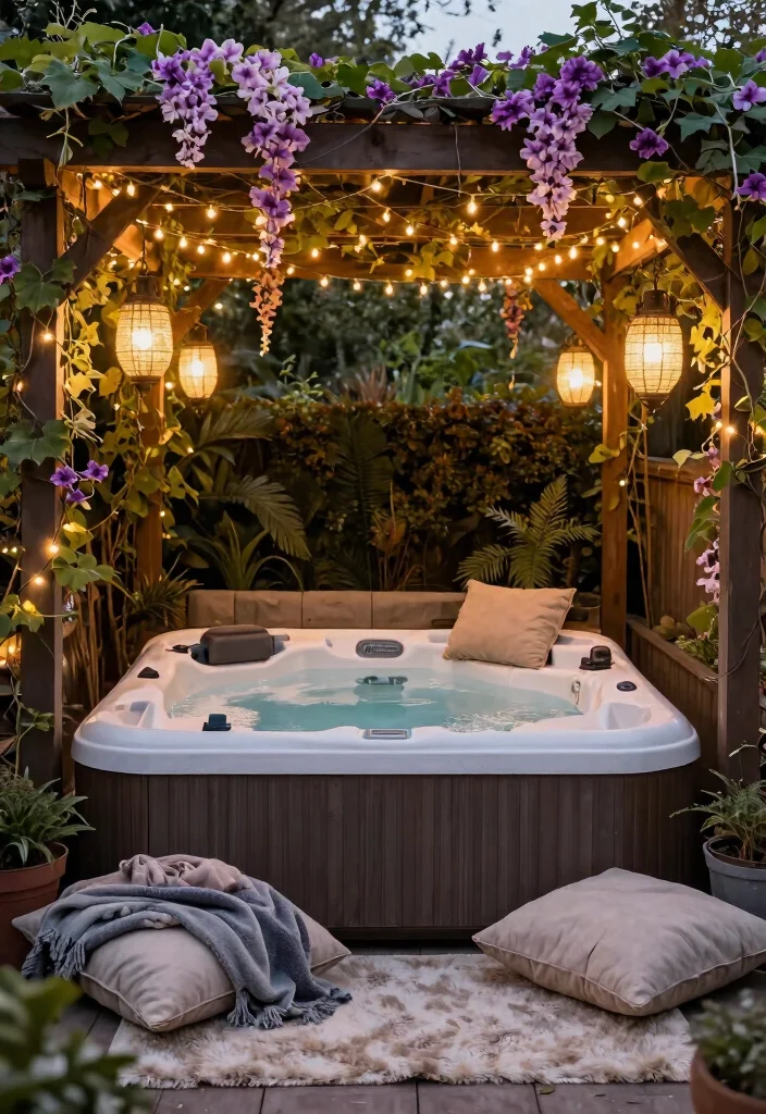 10 Best Coleman Hot Tub Ideas to Make It Look Luxury 6. Cozy Nook 0
