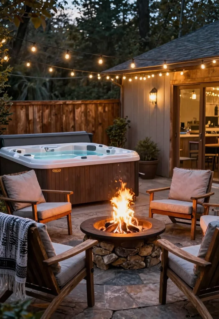 10 Best Coleman Hot Tub Ideas to Make It Look Luxury 9. Rustic Fire Pit Experience 0