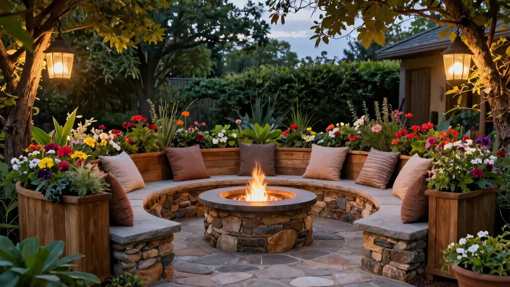 10 Best Outdoor Fire Pit Ideas with Built-in Seating