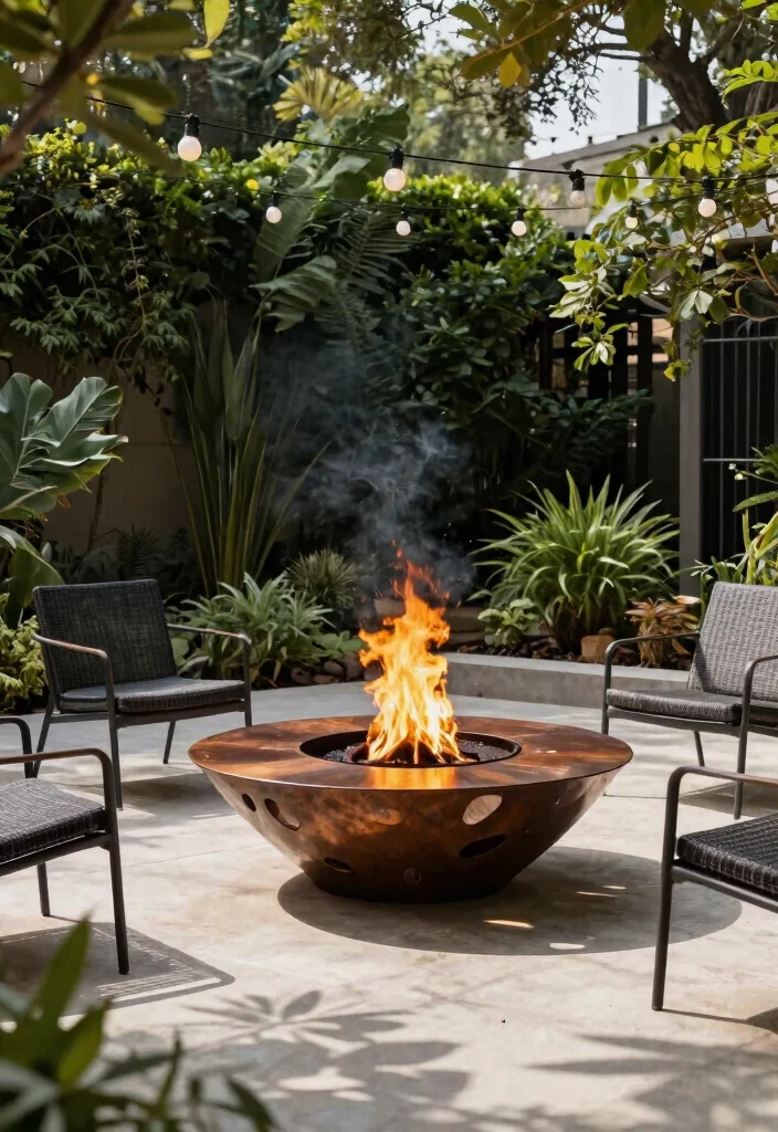 10 Contemporary Outdoor Fire Pit Designs for a High End Look 4. Artistic Sculptural Fire Pits 0