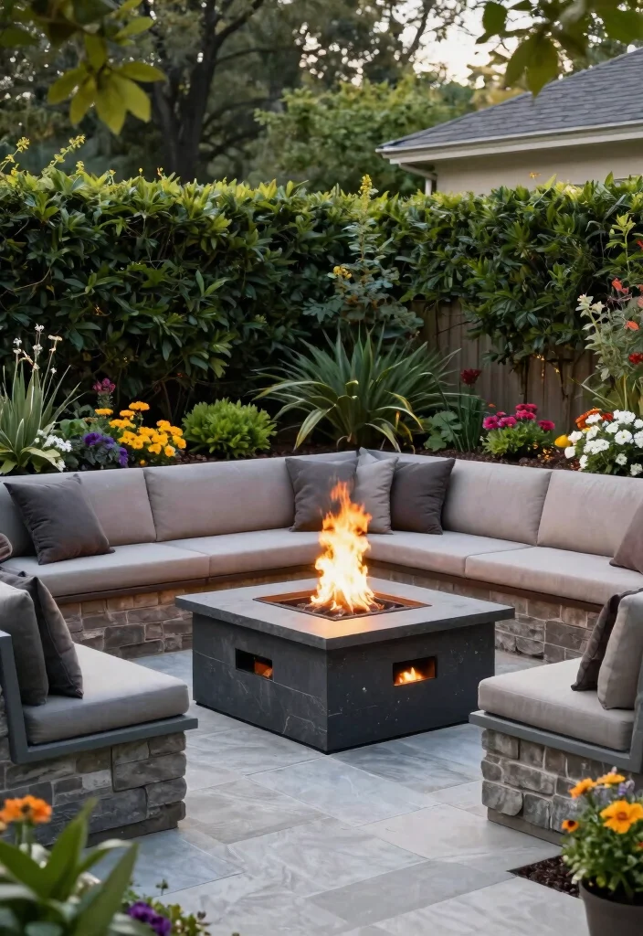 10 Contemporary Outdoor Fire Pit Designs for a High End Look 7. Custom Built In Fire Pits 0