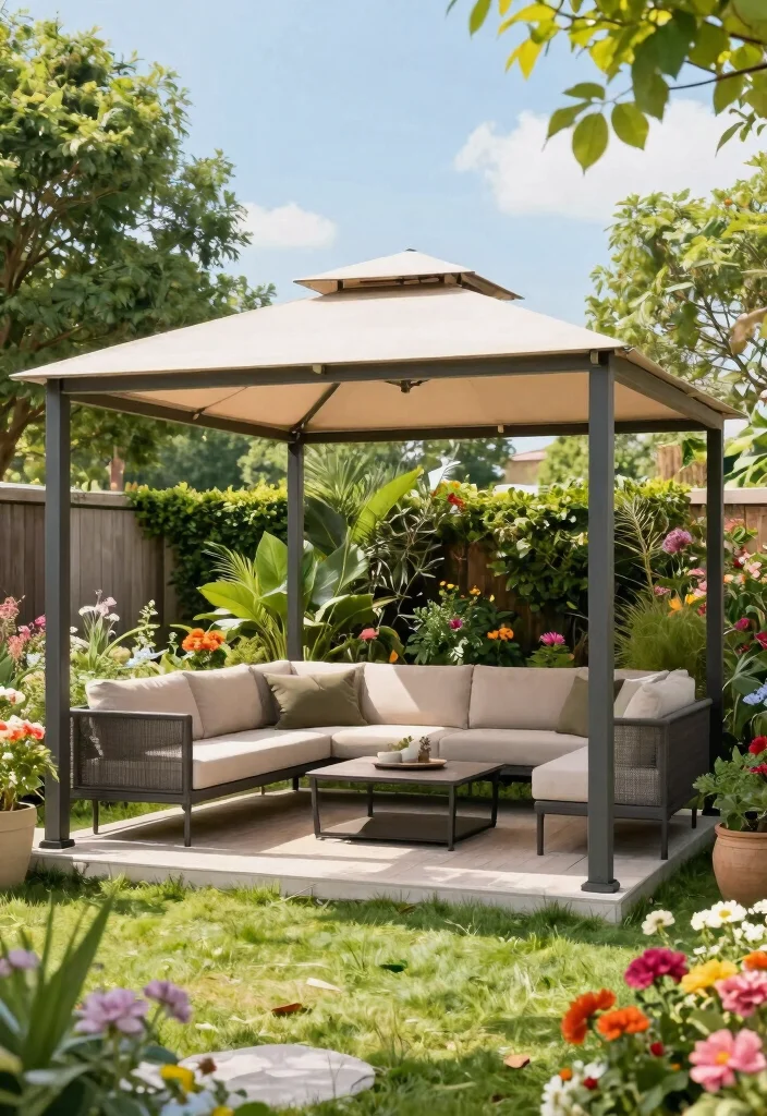 10 Different Gazebo Styles Which One Fits Your Home 10. Contemporary Canopy Gazebo 0