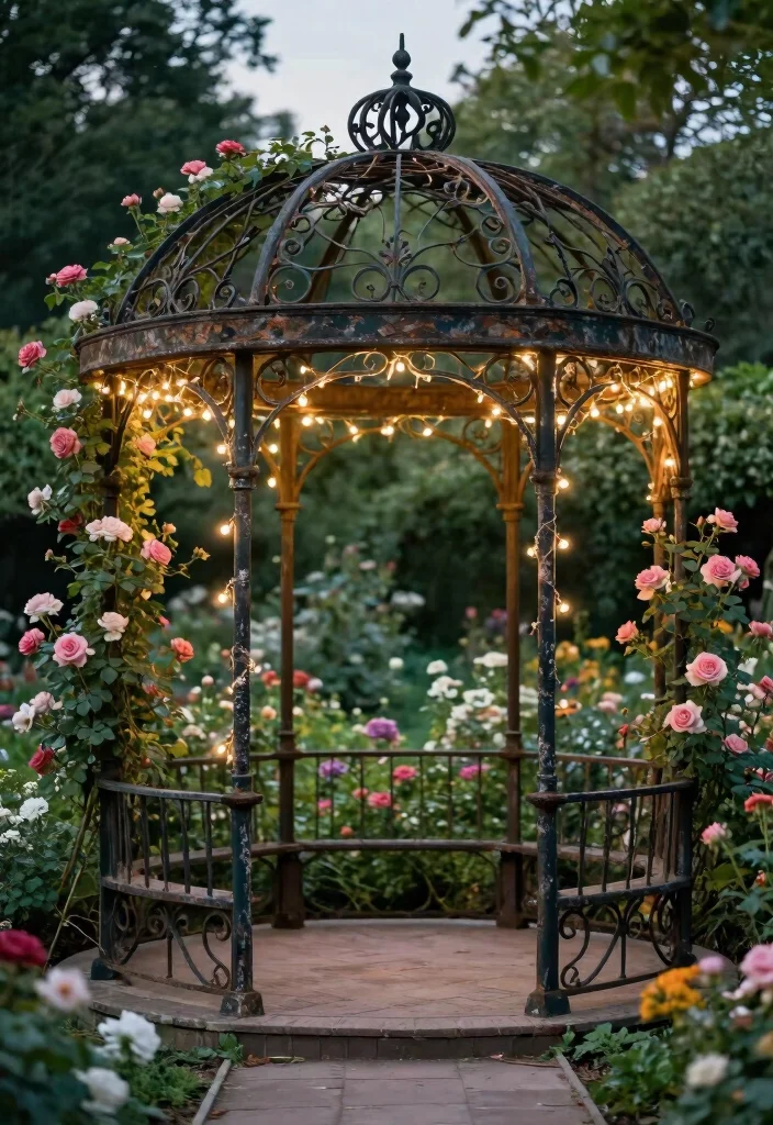 10 Different Gazebo Styles Which One Fits Your Home 3. Vintage Iron Gazebo 0