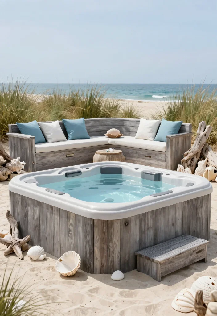 10 Dreamy Hot Tub Oasis Ideas to Transform Your Yard 6. Coastal Calm 0