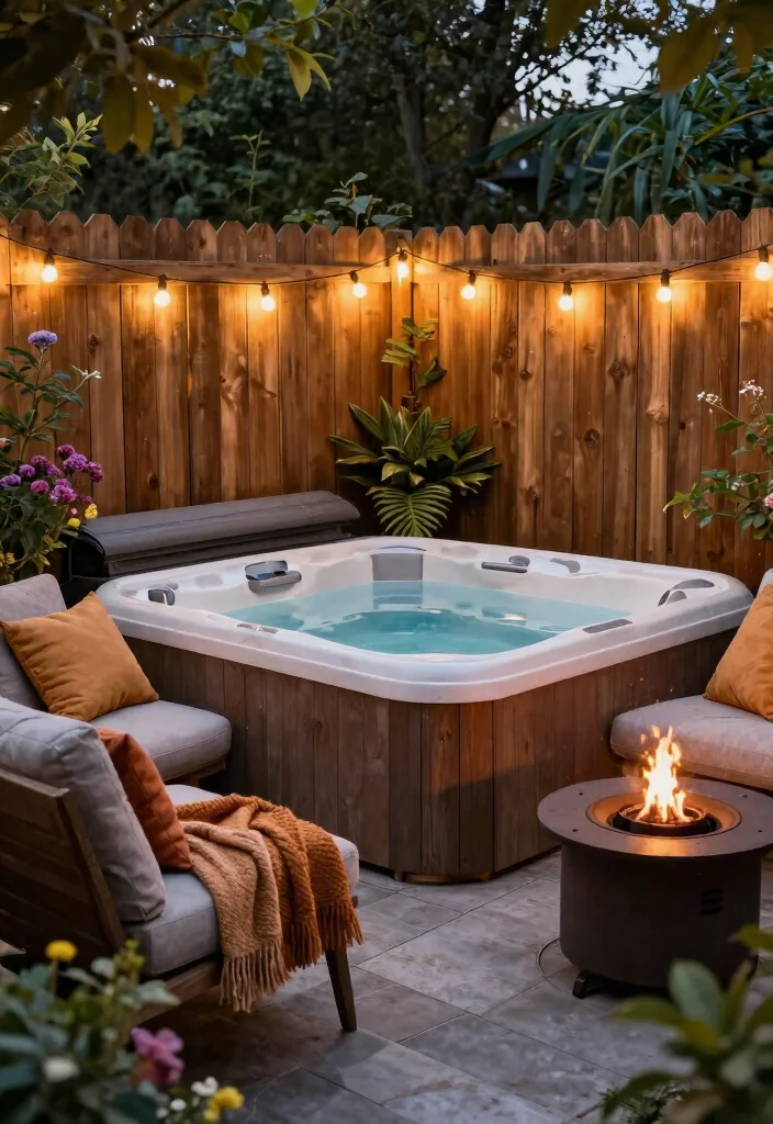 10 Dreamy Hot Tub Oasis Ideas to Transform Your Yard 9. Cozy Enclave 0