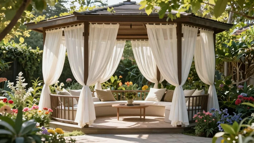 10 Elegant Gazebo Curtain Ideas for Privacy & Style