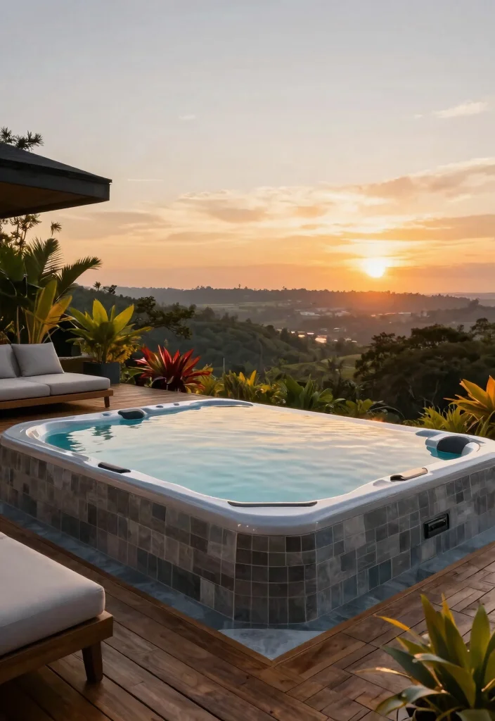 10 Modern Hot Tub Designs Outdoor Spaces Need Now 3. Modern Infinity Hot Tub 0