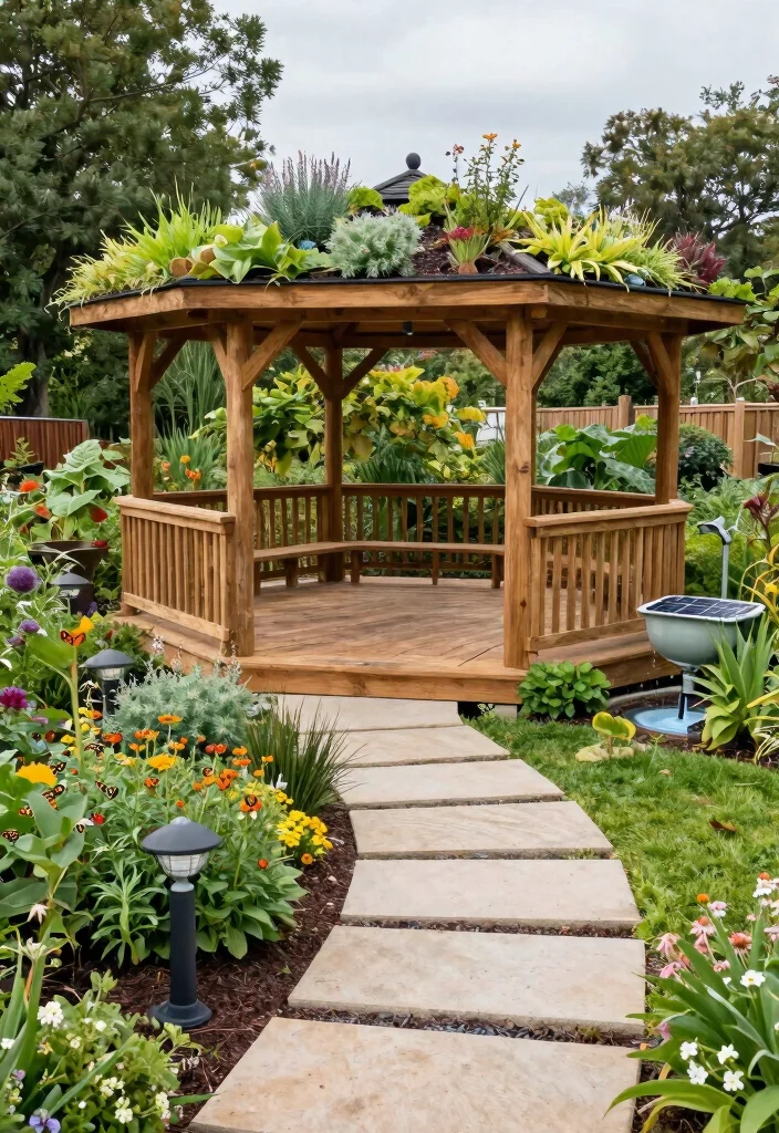 10 Seamless Deck with Gazebo Ideas for Outdoor Living 13 10 Seamless Deck with Gazebo Ideas for Outdoor Living 3. Eco Friendly Garden Retreat 0