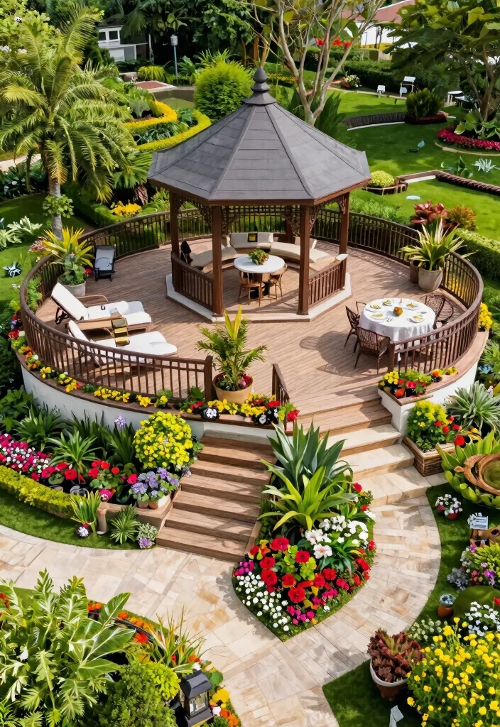10 Seamless Deck with Gazebo Ideas for Outdoor Living 35 10 Seamless Deck with Gazebo Ideas for Outdoor Living 5. Multi Level Deck with Gazebo Access 0