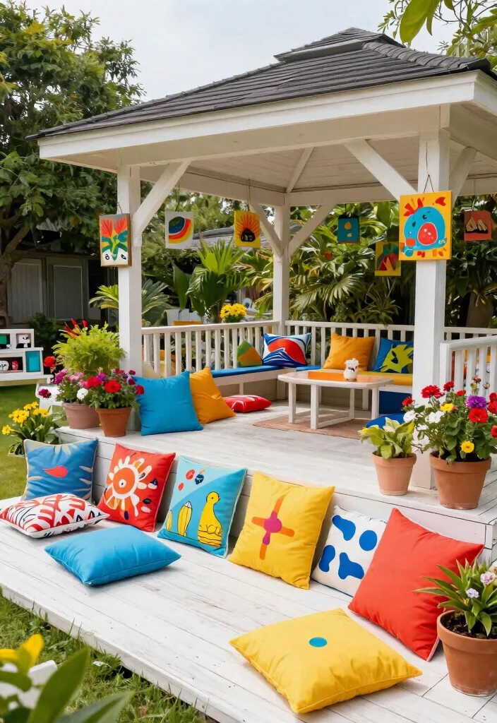 10 Seamless Deck with Gazebo Ideas for Outdoor Living 48 10 Seamless Deck with Gazebo Ideas for Outdoor Living 8. Colorful Outdoor Accents 0