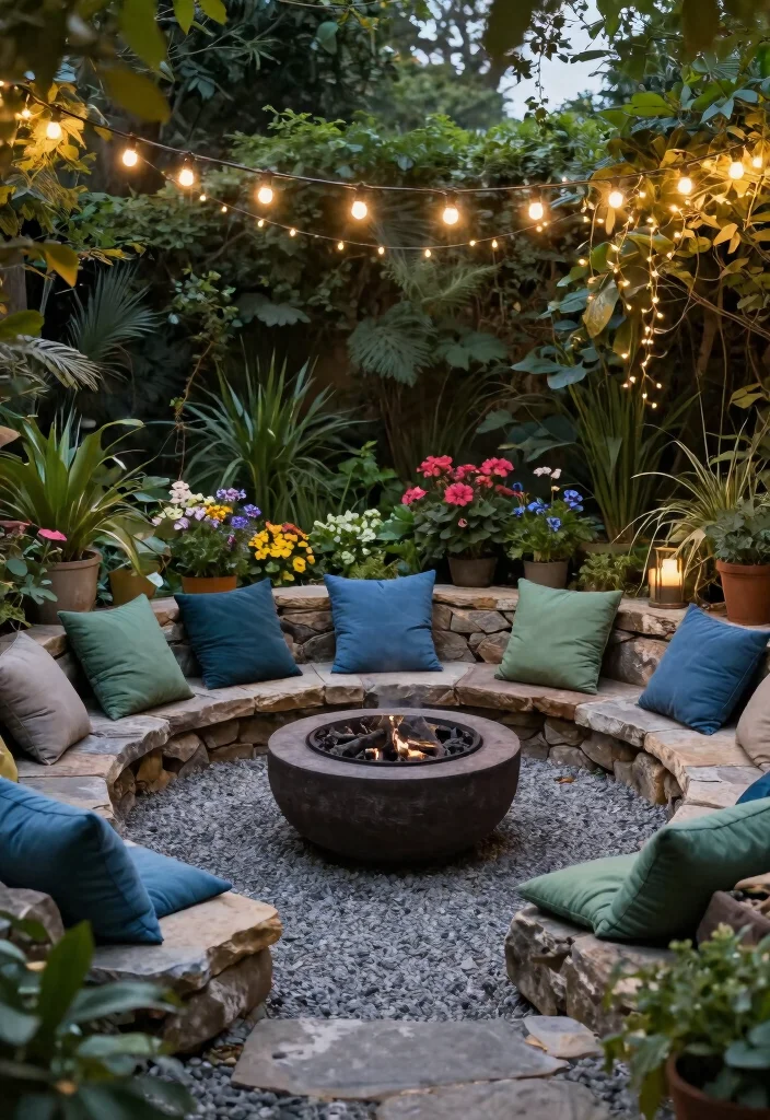 10 Stylish Gravel Fire Pit Area Backyard Designs Low Cost 1. Cozy Nook with Gravel Seating 0