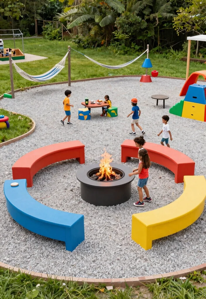 10 Stylish Gravel Fire Pit Area Backyard Designs Low Cost 5. Family Friendly Fire Pit Zone 0