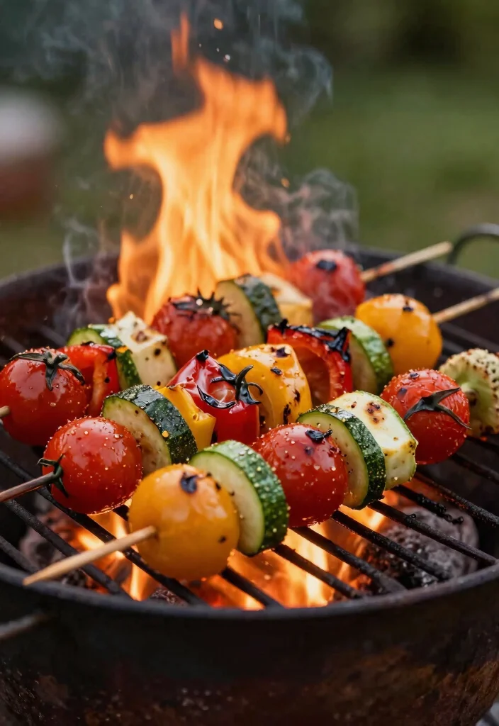 11 Best Fire Pit Cooking Ideas: From Grill to Gourmet 1 11 Best Fire Pit Cooking Ideas From Grill to Gourmet 1. Grilled Vegetable Skewers 0
