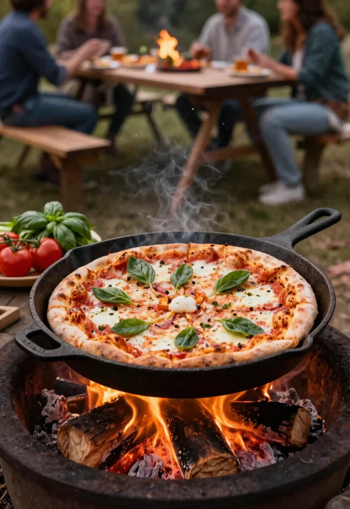 11 Best Fire Pit Cooking Ideas: From Grill to Gourmet 2 11 Best Fire Pit Cooking Ideas From Grill to Gourmet 2. Gourmet Campfire Pizza 0