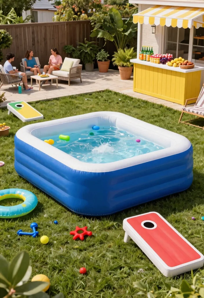 11 Best Inflatable Hot Tub Ideas on a Backyard Budget 7. Family Fun Zone 0