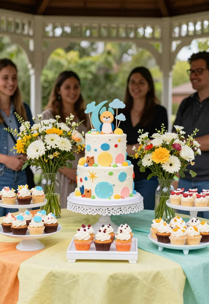 11 Festive Gazebo Birthday Decorating Ideas for Any Age 7. Themed Birthday Cake Display 0