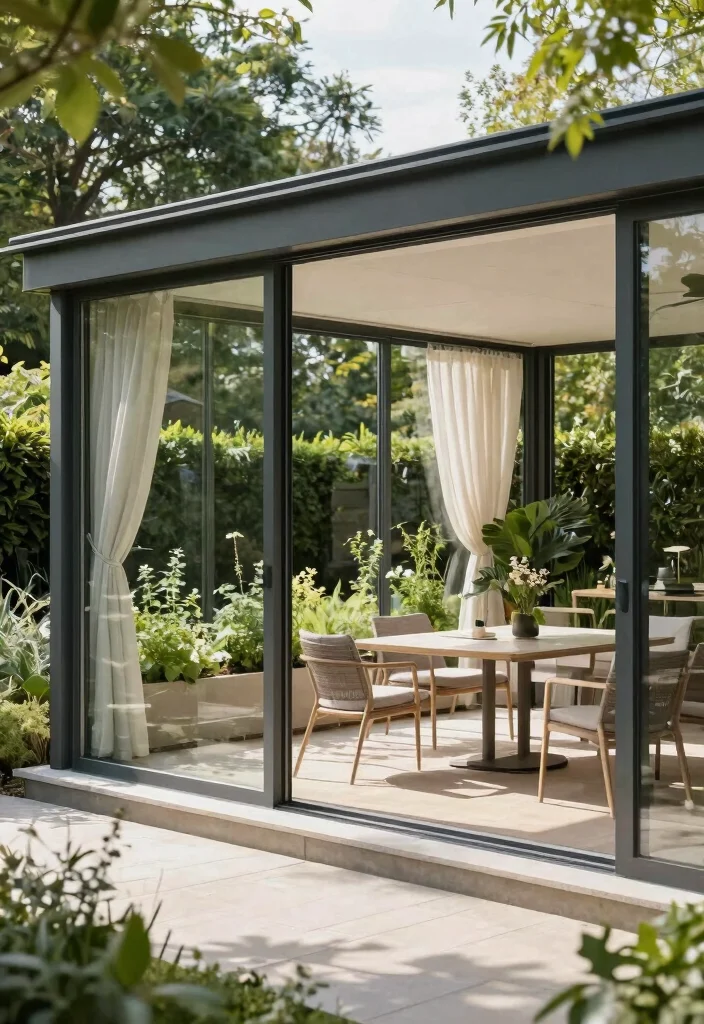 11 Grand Backyard Gazebo Pavilion Ideas for Hosting 5. Minimalistic Glass Pavilion 0