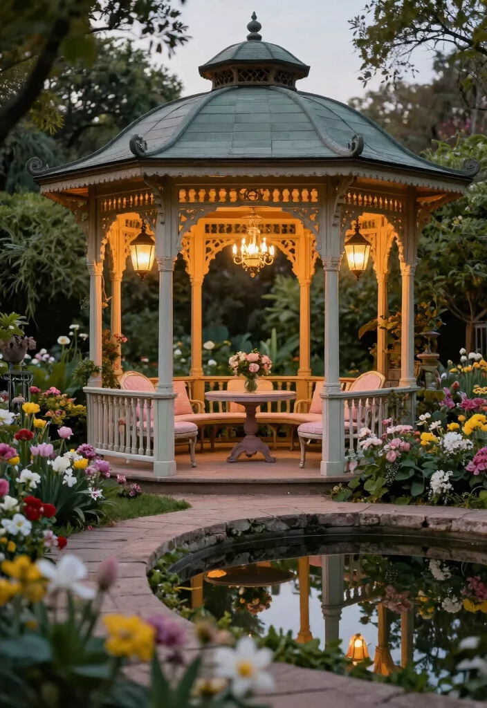 11 Grand Backyard Gazebo Pavilion Ideas for Hosting 7. Vintage Garden Pavilion 0