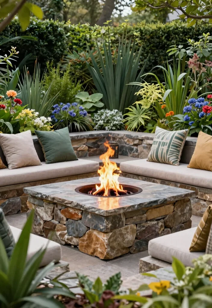 11 Lush Fire Pit Landscaping Ideas for a Natural Oasis 10. Use Natural Stone for Your Fire Pit 0