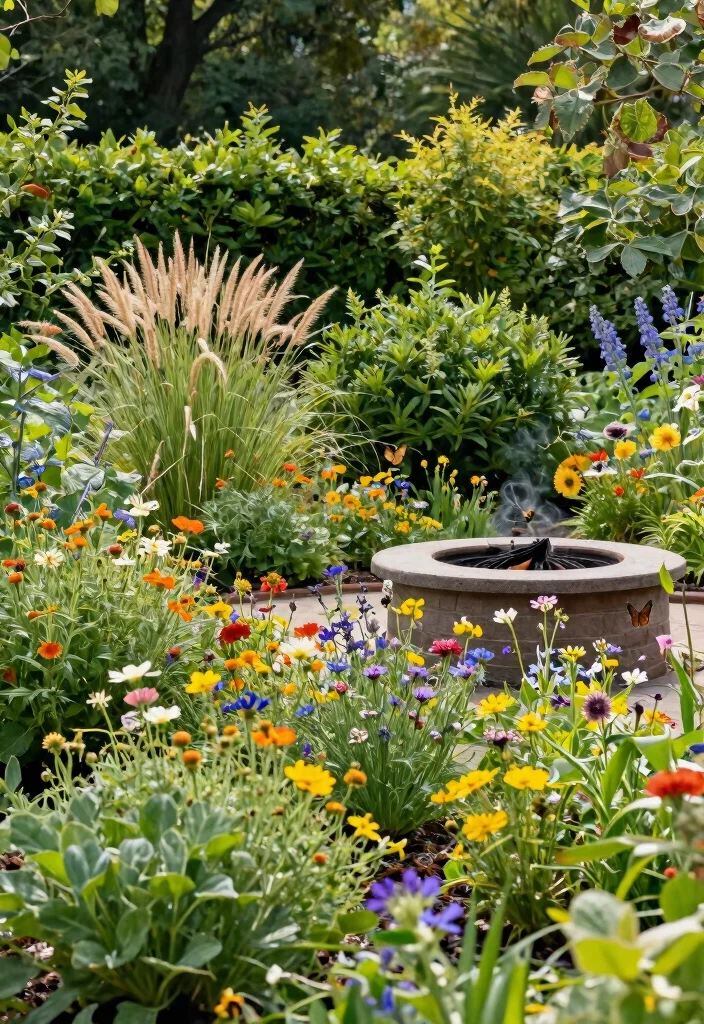 11 Lush Fire Pit Landscaping Ideas for a Natural Oasis 2. Incorporate Native Plants 0