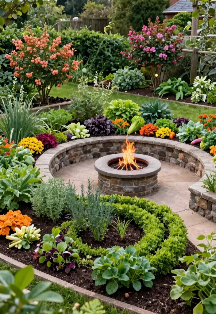 11 Lush Fire Pit Landscaping Ideas for a Natural Oasis 7. Incorporate Edible Landscaping 0