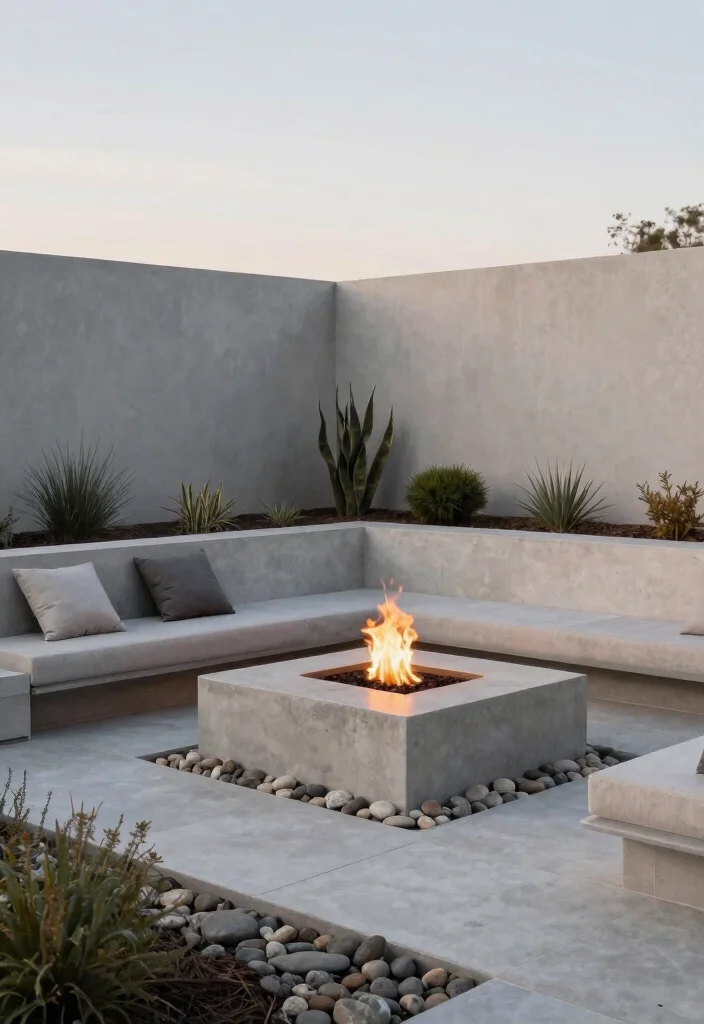11 Lush Fire Pit Landscaping Ideas for a Natural Oasis 9. Embrace a Minimalist Style 0