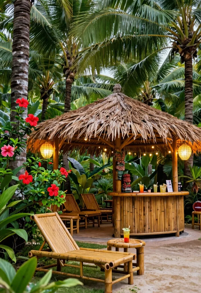 12 Best ACNH Azumaya Gazebo Ideas for Your Island 5. Tropical Oasis 0