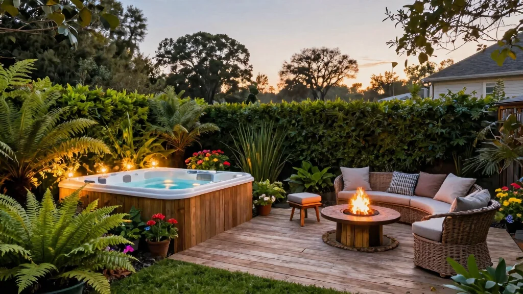 12 Best Backyard Concepts with Hot Tub and Fire Pit Layouts