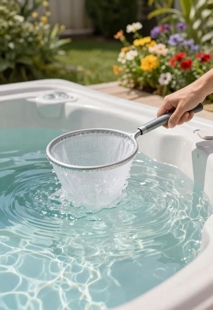 12 Life Saving Hot Tub Cleaning Hacks for Crystal Water 7. Skim Regularly for Debris 0