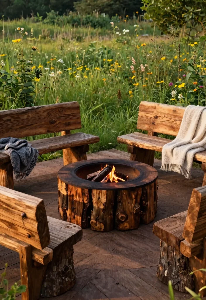 12 Stunning Outdoor Fire Pit Ideas to Elevate Your Yard 1. Reclaimed Wood Fire Pit 0