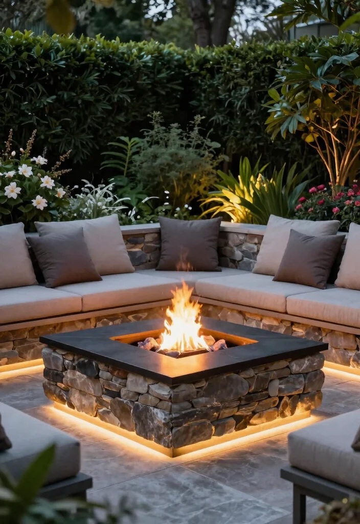 12 Stunning Outdoor Fire Pit Ideas to Elevate Your Yard 11. Raised Fire Pit 0