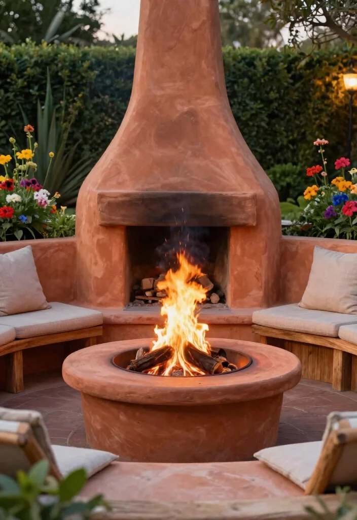 12 Stunning Outdoor Fire Pit Ideas to Elevate Your Yard 12. Terracotta Fire Pit 0