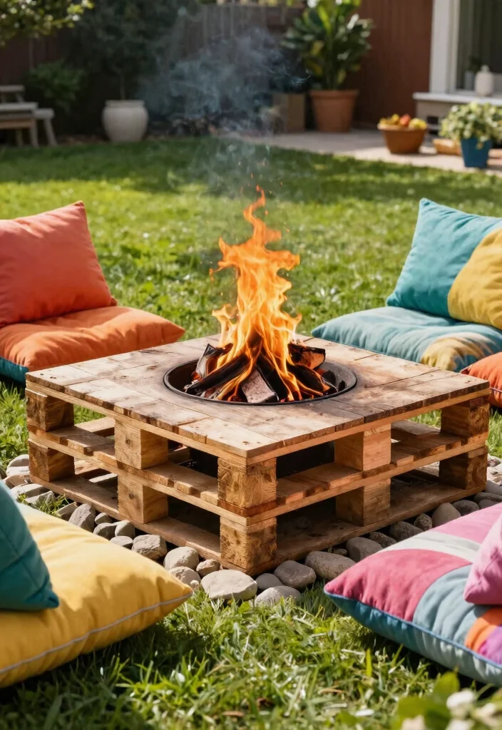 13 Easy DIY Fire Pit Ideas Cheap Simple Stylish 2. Pallet Wood Fire Pit 0