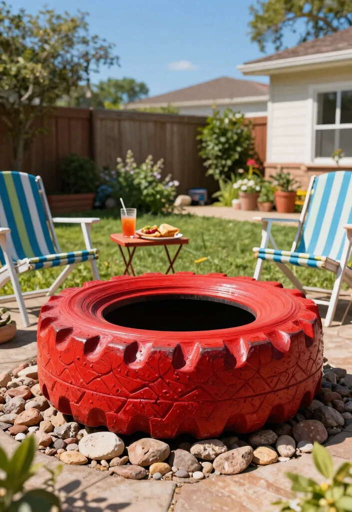 13 Easy DIY Fire Pit Ideas Cheap Simple Stylish 3. Tire Fire Pit 0