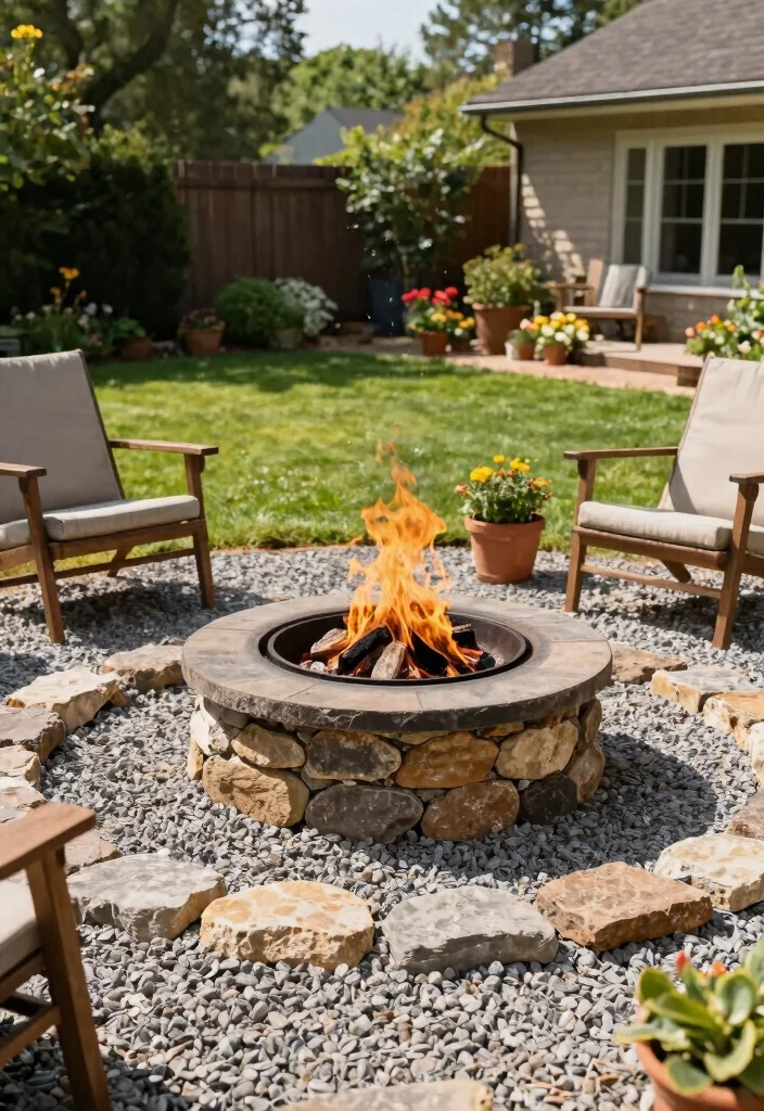13 Easy DIY Fire Pit Ideas Cheap Simple Stylish 8. Gravel Fire Pit 0