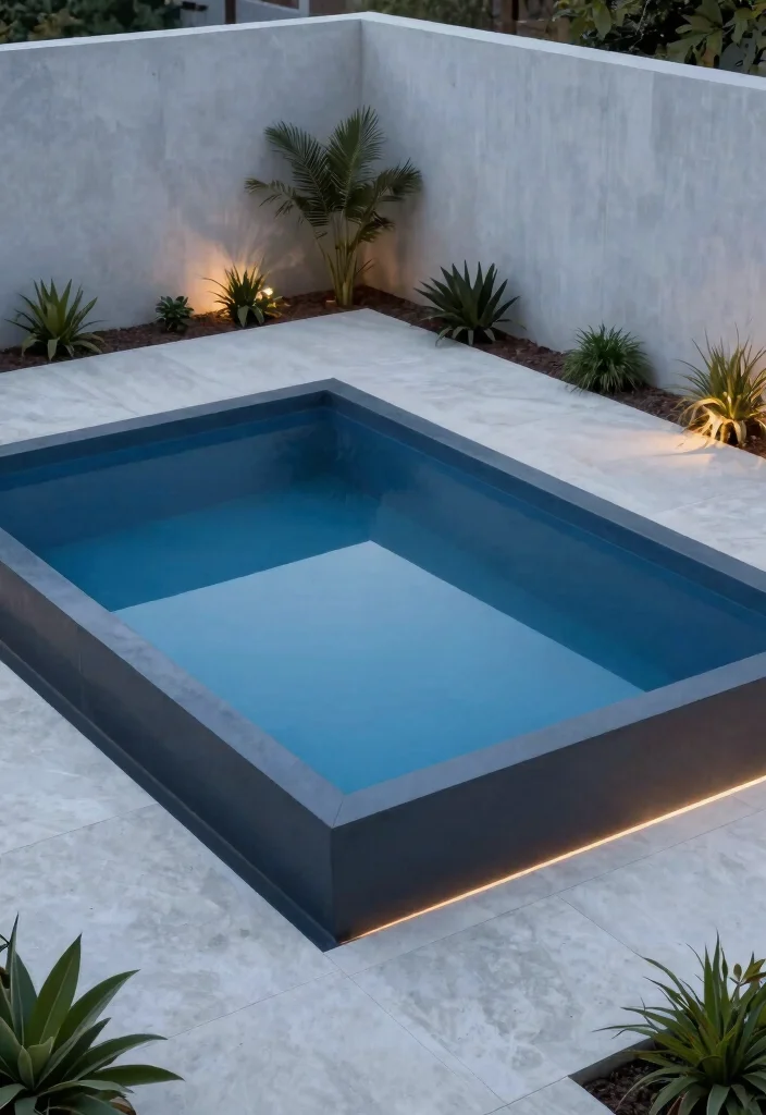 13 Incredible Pool Ideas with Integrated Hot Tubs 1. Modern Minimalist Integration 0