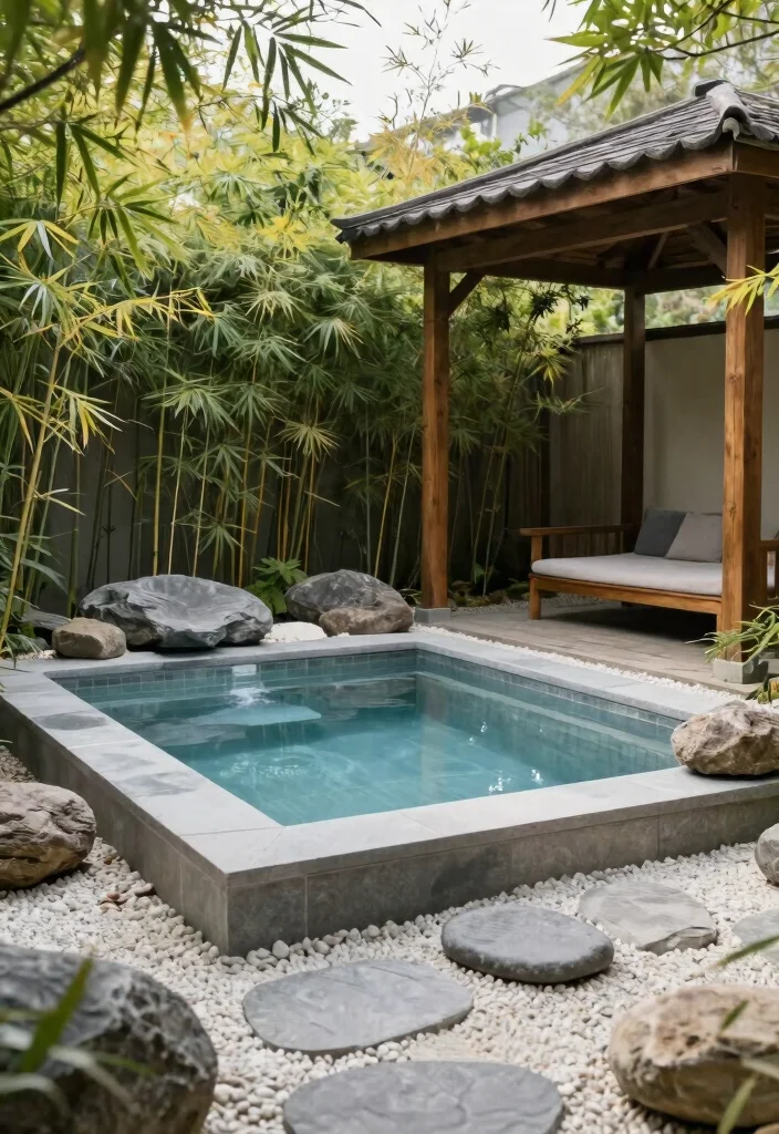 13 Incredible Pool Ideas with Integrated Hot Tubs 5. Zen Garden Escape 0