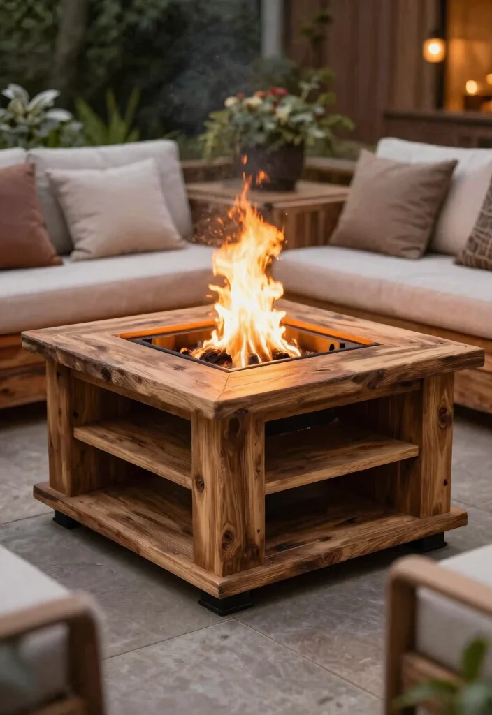 15 Best Fire Pit Ideas for the Ultimate Outdoor Sanctuary 14. Fire Pit with Built In Storage 0