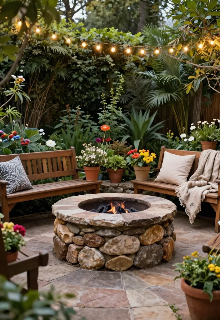 15 Best Fire Pit Ideas for the Ultimate Outdoor Sanctuary 2. Rustic Stone Fire Pit 0