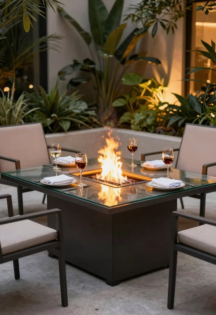 15 Best Fire Pit Ideas for the Ultimate Outdoor Sanctuary 5. Fire Pit Table Combo 0