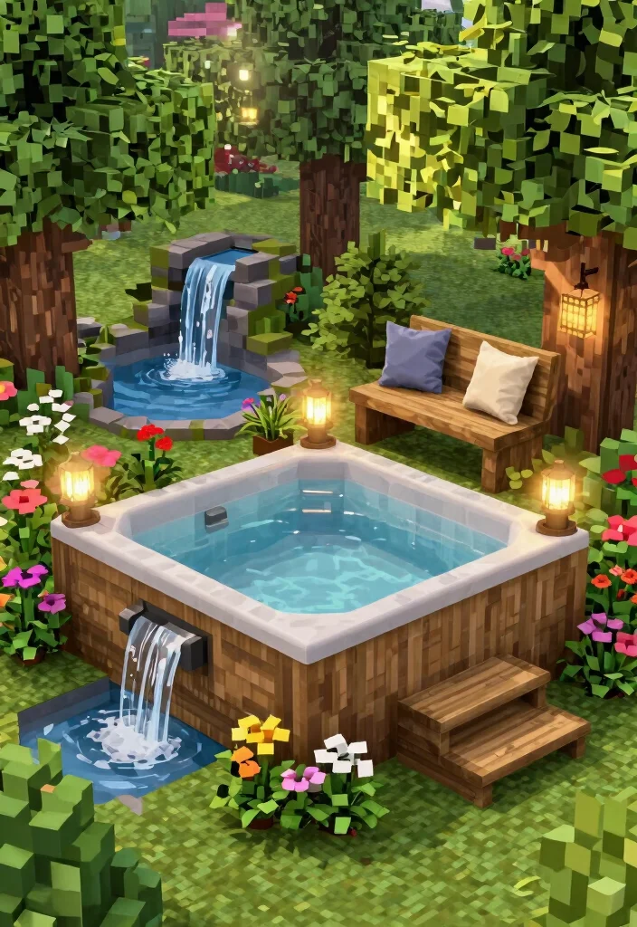 15 Cool Minecraft Hot Tub Ideas to Build in Your Base 1 15 Cool Minecraft Hot Tub Ideas to Build in Your Base 1. Wooden Pallet Hot Tub 0