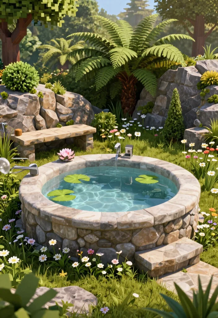 15 Cool Minecraft Hot Tub Ideas to Build in Your Base 12 15 Cool Minecraft Hot Tub Ideas to Build in Your Base 2. Stone Hot Tub Retreat 0