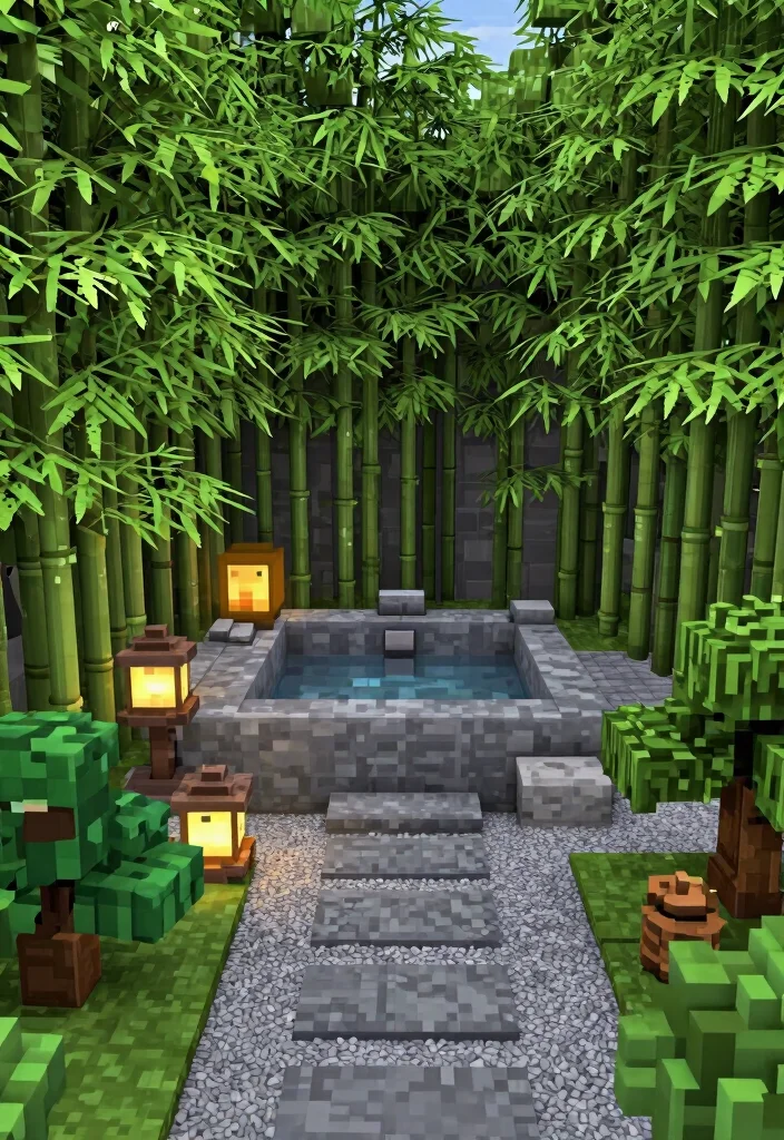 15 Cool Minecraft Hot Tub Ideas to Build in Your Base 27 15 Cool Minecraft Hot Tub Ideas to Build in Your Base 7. Zen Garden Oasis 0