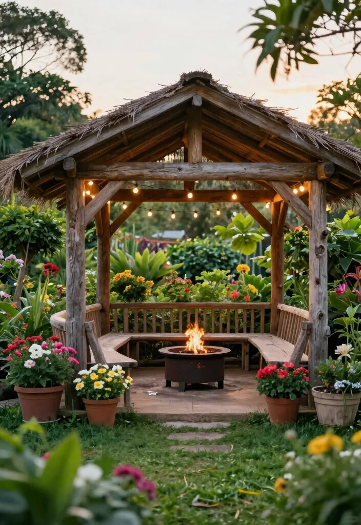 15 Creative Bloxburg Pavilion Ideas to Build Today 1. Rustic Charm Pavilion 0