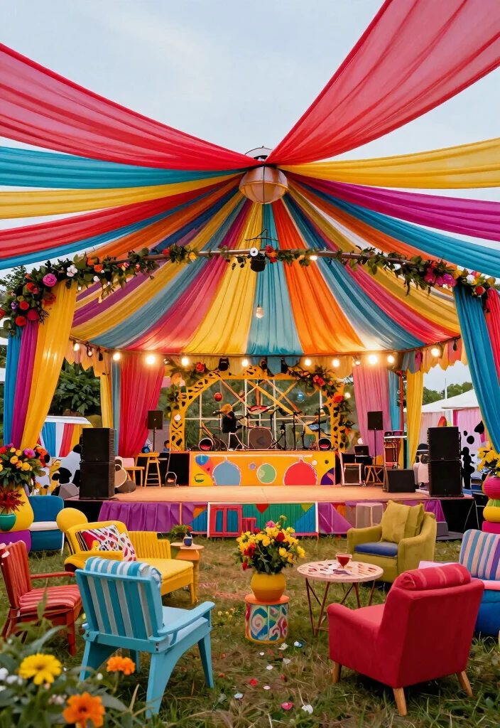 15 Creative Bloxburg Pavilion Ideas to Build Today 12. Colorful Festival Pavilion 0