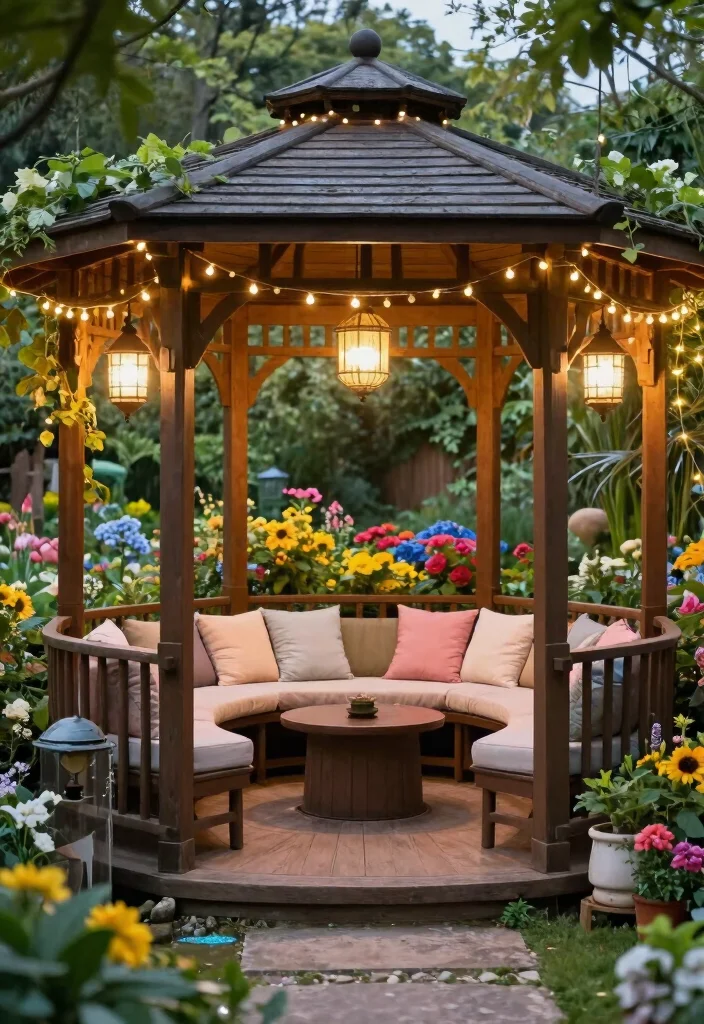 15 Creative Bloxburg Pavilion Ideas to Build Today 3. Cozy Garden Gazebo 0