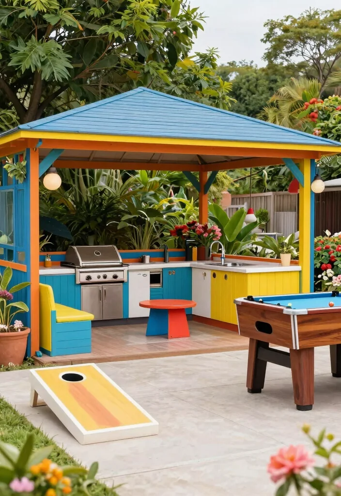 15 Creative Bloxburg Pavilion Ideas to Build Today 6. Functionality Meets Fun Pavilion 0